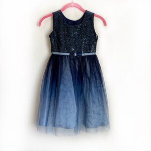 Jona Michelle Sparkling Navy Girls Dress Size 6